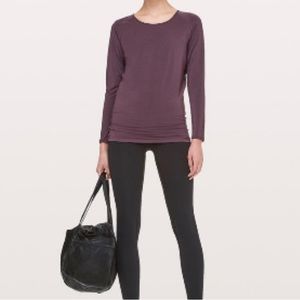 Lululemon Deep Stretch Long Sleeve Cinch Shirt | Color: Wine| Size: 4